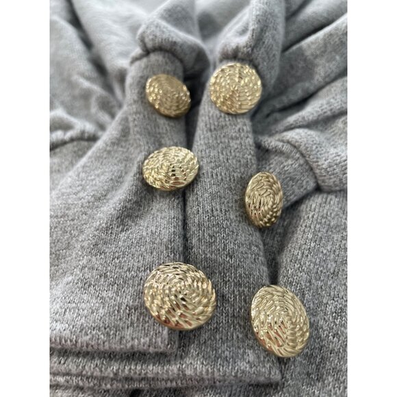 TWRHLL by Christie Brinkley Knit Cowl Neck Dress Size Medium Heather Grey Chic - Picture 6 of 7